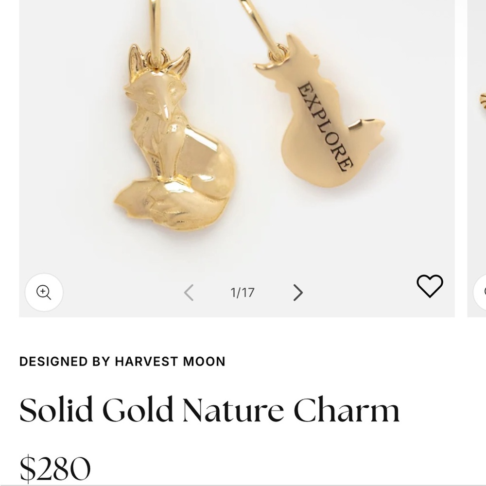 local eclectic 9k solid gold fox charm - Picture 5 of 6